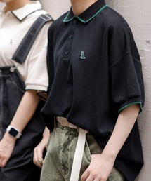 【m:rex】ミニ恐竜ワッペンポロシャツ