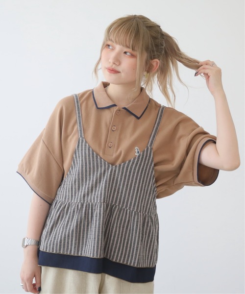 セール】【m:rex】ミニ恐竜ワッペンポロシャツ（ポロシャツ）｜DOUBLE