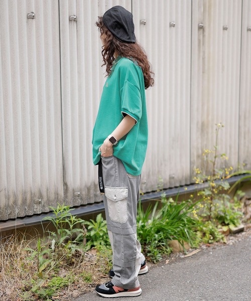 DOUBLE NAME（ダブルネーム）の「【m:rex】ミニ恐竜ワッペンポロシャツ