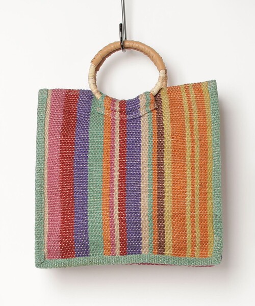 fredy emue（フレディエミュ）の「【TARANGO/タランゴ】ジュートストライプ丸手トートバック（トートバッグ・レディース・ブルー系その他3/イエロー系その他3・FREE）」の9枚目の写真