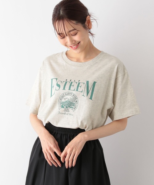 GLOBAL WORK(グローバルワーク)の「ヴィンテージ風プリントT/118012(Tシャツ/カットソー・レディース・グレー系その他2/オフホワイト/スミクロ/ネイビー/ピンク系その他5・FREE)」の3枚目の写真