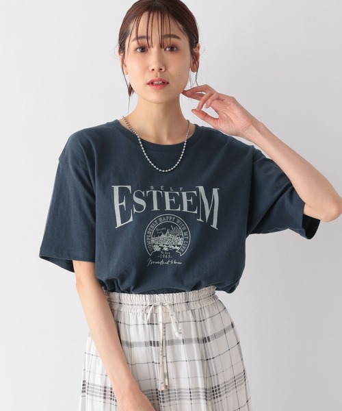 GLOBAL WORK(グローバルワーク)の「ヴィンテージ風プリントT/118012(Tシャツ/カットソー・レディース・グレー系その他2/オフホワイト/スミクロ/ネイビー/ピンク系その他5・FREE)」の4枚目の写真