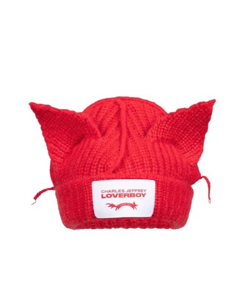 Charles Jeffrey Loverboy(チャールズジェフリーラバーボーイ)の「CHUNKY EARS BEANIE(ニットキャップ/ビーニー・レディース・ブラック/レッド/ライトグリーン/ホワイト系その他/ブルー・ONE SIZE)」の5枚目の写真