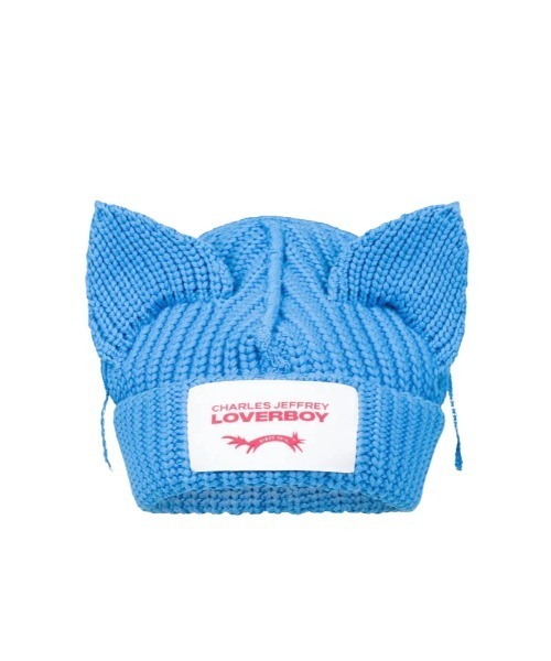 Charles Jeffrey Loverboy(チャールズジェフリーラバーボーイ)の「CHUNKY EARS BEANIE(ニットキャップ/ビーニー・レディース・ブラック/レッド/ライトグリーン/ホワイト系その他/ブルー・ONE SIZE)」の4枚目の写真