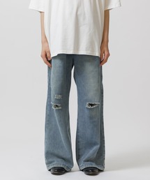 Theater code | damage design bleach denim pants / ダメージデザイン ブリーチ デニムパンツ(デニムパンツ)