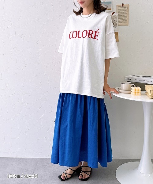 nissen（ニッセン）の「綿ローン　ドロストラウンド切替スカート（スカート・レディース・ブラック/ロイヤルブルー・M/L/LL）」の12枚目の写真