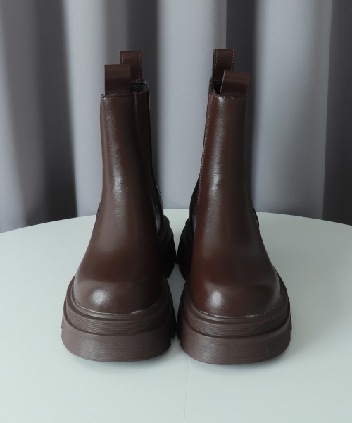 Miniministore(ミニミニストア)の「サイドゴアブーツ ショートブーツ 厚底(ブーツ・レディース・ブラウン/ブラック・22.5cm/24.5cm/23.0cm/24.0cm/25.0cm/23.5cm)」の19枚目の写真