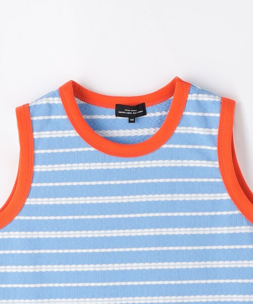 green label relaxing（グリーンレーベルリラクシング）の「TJ ボーダーリンガーノースリーブ 100cm-130cm（Tシャツ/カットソー・キッズ・ライトブルー/ネイビー・100cm/110cm/120cm/130cm）」の5枚目の写真