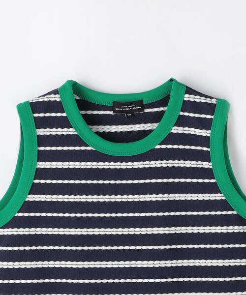 green label relaxing（グリーンレーベルリラクシング）の「TJ ボーダーリンガーノースリーブ 100cm-130cm（Tシャツ/カットソー・キッズ・ライトブルー/ネイビー・100cm/110cm/120cm/130cm）」の12枚目の写真
