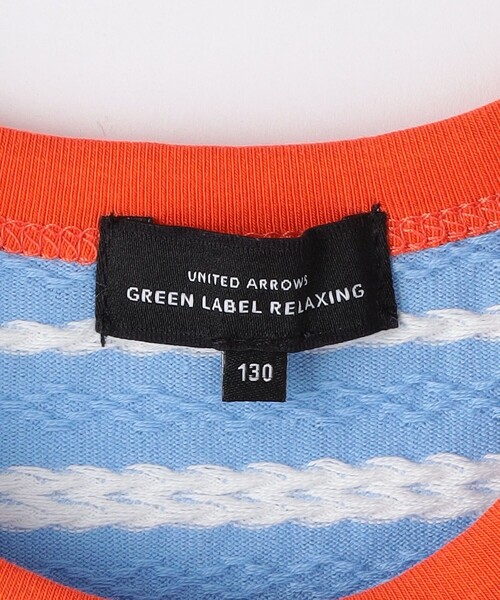 green label relaxing（グリーンレーベルリラクシング）の「TJ ボーダーリンガーノースリーブ 100cm-130cm（Tシャツ/カットソー・キッズ・ライトブルー/ネイビー・100cm/110cm/120cm/130cm）」の14枚目の写真