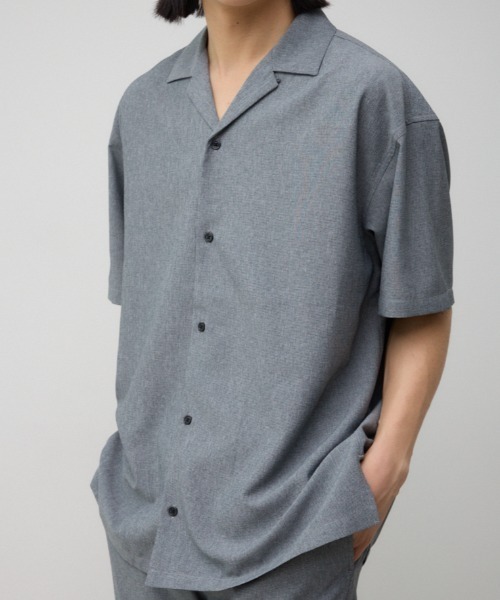 AZUL by moussy(アズールバイマウジー)の「ドビー オーランドシャツ(シャツ/ブラウス・メンズ・杢グレー/ブラック・MEDIUM/LARGE)」の1枚目の写真