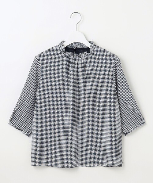 J.PRESS（ジェイプレス）の「千鳥プリント フリル襟 カットソー（Tシャツ/カットソー・レディース・ホワイト系5/ライトグレー系5/ネイビー系5・MEDIUM/LARGE）」の12枚目の写真