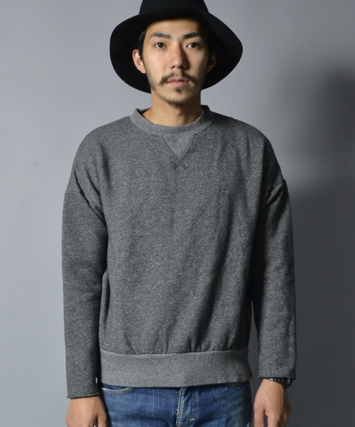 AMERICAN RAG CIE（アメリカンラグシー）の「AMERICAN RAG CIE ZIP付き裏シャギースウェット（スウェット・メンズ・チャコールグレー/トップグレー/ブルー・3/1/2）」の4枚目の写真