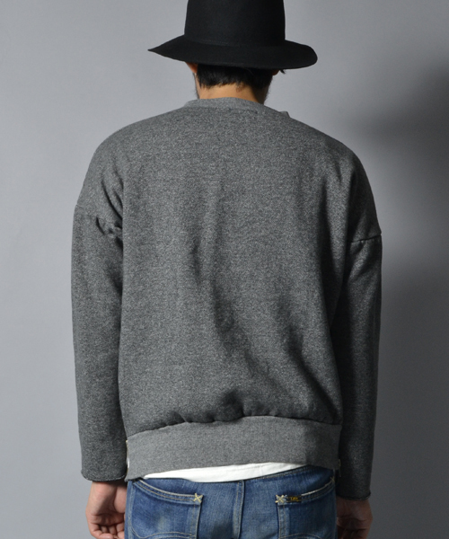 AMERICAN RAG CIE（アメリカンラグシー）の「AMERICAN RAG CIE ZIP付き裏シャギースウェット（スウェット・メンズ・チャコールグレー/トップグレー/ブルー・3/1/2）」の6枚目の写真