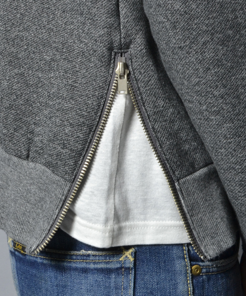 AMERICAN RAG CIE（アメリカンラグシー）の「AMERICAN RAG CIE ZIP付き裏シャギースウェット（スウェット・メンズ・チャコールグレー/トップグレー/ブルー・3/1/2）」の7枚目の写真