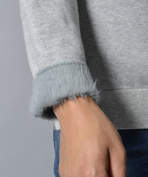 AMERICAN RAG CIE（アメリカンラグシー）の「AMERICAN RAG CIE ZIP付き裏シャギースウェット（スウェット・メンズ・チャコールグレー/トップグレー/ブルー・3/1/2）」の13枚目の写真