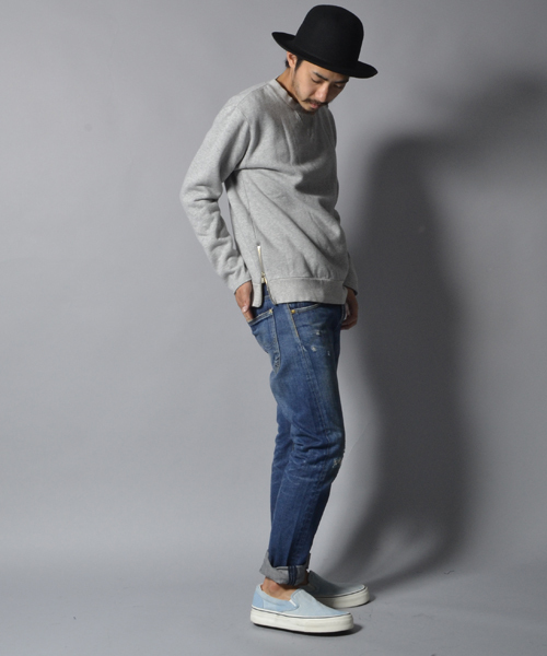 AMERICAN RAG CIE（アメリカンラグシー）の「AMERICAN RAG CIE ZIP付き裏シャギースウェット（スウェット・メンズ・チャコールグレー/トップグレー/ブルー・3/1/2）」の14枚目の写真