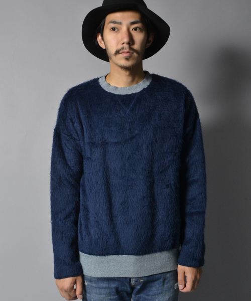 AMERICAN RAG CIE（アメリカンラグシー）の「AMERICAN RAG CIE ZIP付き裏シャギースウェット（スウェット・メンズ・チャコールグレー/トップグレー/ブルー・3/1/2）」の15枚目の写真