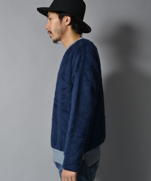 AMERICAN RAG CIE（アメリカンラグシー）の「AMERICAN RAG CIE ZIP付き裏シャギースウェット（スウェット・メンズ・チャコールグレー/トップグレー/ブルー・3/1/2）」の16枚目の写真