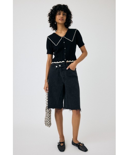 【MOUSSY】KNIT LACEWORK COLLAR カーディガン セール】KNIT LACEWORK COLLAR カーディガン（カーディガン