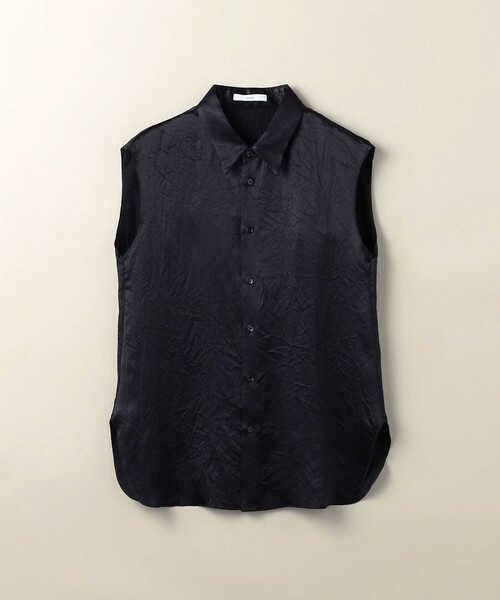 ASTRAET(アストラット)の「<ASTRAET>サテン レギュラーカラー ノースリーブブラウス②(シャツ/ブラウス・レディース・ダークブラウン/ブラウン/ネイビー・FREE)」の6枚目の写真