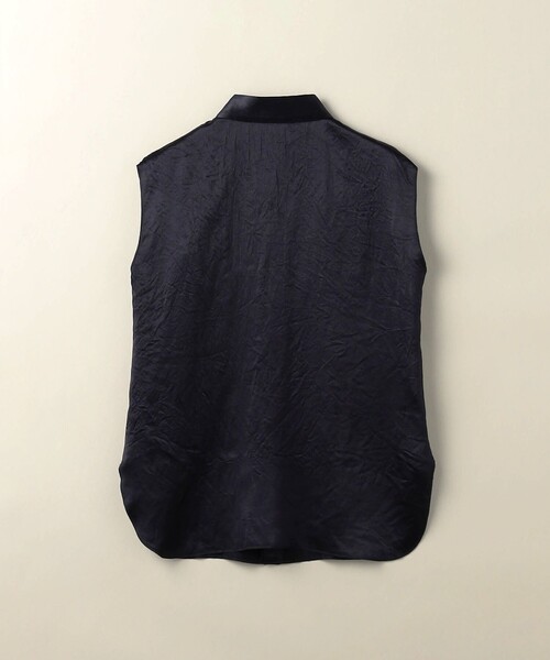 ASTRAET(アストラット)の「<ASTRAET>サテン レギュラーカラー ノースリーブブラウス②(シャツ/ブラウス・レディース・ダークブラウン/ブラウン/ネイビー・FREE)」の5枚目の写真