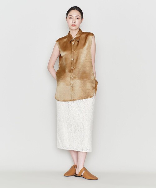 ASTRAET(アストラット)の「<ASTRAET>サテン レギュラーカラー ノースリーブブラウス②(シャツ/ブラウス・レディース・ダークブラウン/ブラウン/ネイビー・FREE)」の18枚目の写真