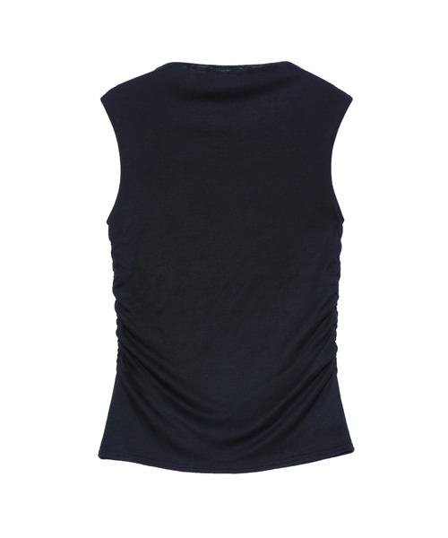 IRIS47（イリスフォーセブン）の「【IRIS 47】pleats tank tops/プリーツ タンクトップ（Tシャツ/カットソー・レディース・ホワイト/ブラック系・FREE）」の7枚目の写真