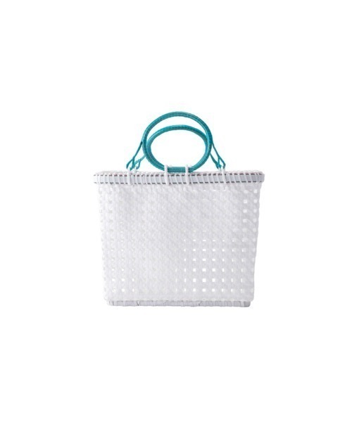LILA&FLEUR(リラアンドフルール)の「Lila Basket S(かごバッグ・レディース・オレンジ/ライム/チャコールグレー/ラベンダー/ホワイト×ブルー/ブルー/イエロー・SMALL)」の1枚目の写真
