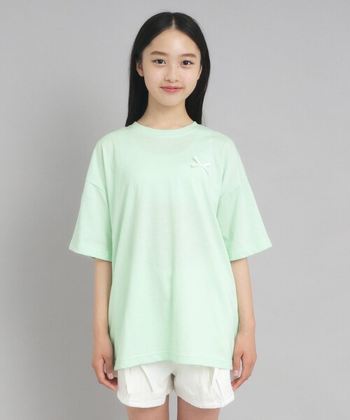 PINK-latte(ピンクラテ)の「◆【130cmあり】バックフォトプリントTシャツ(Tシャツ/カットソー・キッズ・グリーン系/ブラック/グレー/ホワイト・15 /13/14/16)」の21枚目の写真