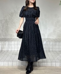 ◇ギャザーディテールパフスリーブワンピース