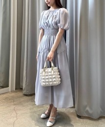 ◇ギャザーディテールパフスリーブワンピース