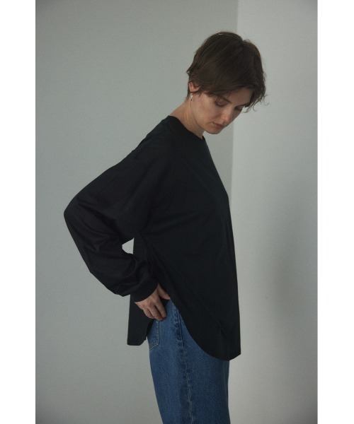 【セール】sheer loose long t-shirt(シアールーズロングTシャツ)（Tシャツ/カットソー）｜BLACK BY MOUSSY（ブラックバイマウジー）