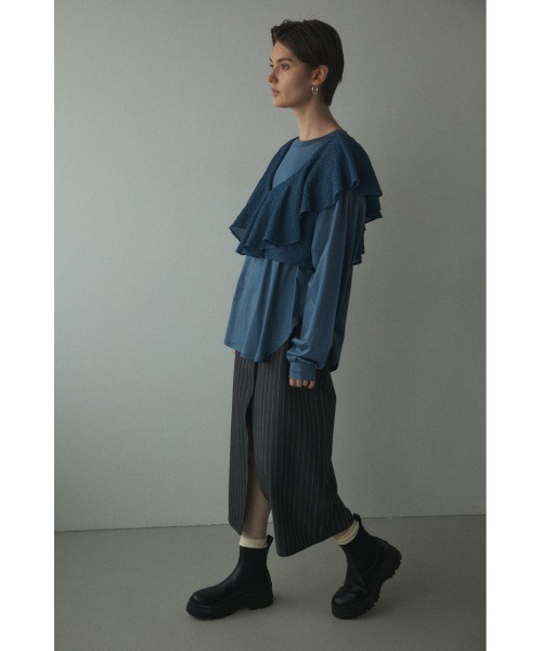 【セール】sheer loose long t-shirt(シアールーズロングTシャツ)（Tシャツ/カットソー）｜BLACK BY MOUSSY（ブラックバイマウジー）