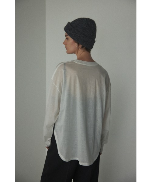 【セール】sheer loose long t-shirt(シアールーズロングTシャツ)（Tシャツ/カットソー）｜BLACK BY MOUSSY（ブラックバイマウジー）