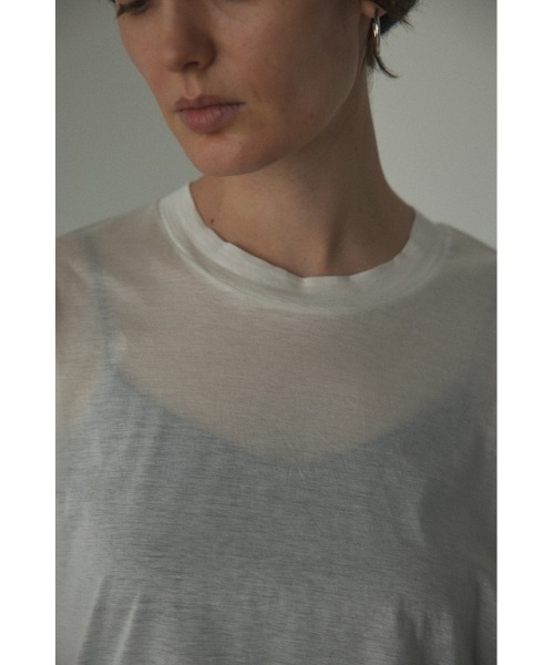 【セール】sheer loose long t-shirt(シアールーズロングTシャツ)（Tシャツ/カットソー）｜BLACK BY MOUSSY（ブラックバイマウジー）