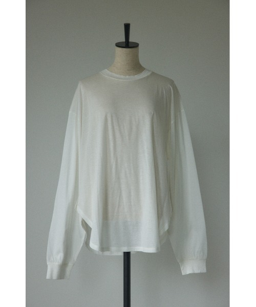 【セール】sheer loose long t-shirt(シアールーズロングTシャツ)（Tシャツ/カットソー）｜BLACK BY MOUSSY（ブラックバイマウジー）