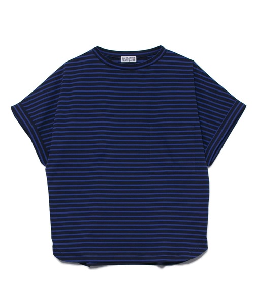 LA MARINE FRANCAISE（マリン フランセーズ）の「ロールアップスリーブプルオーバー（Tシャツ/カットソー・レディース・グレー/ブルー/ホワイト/レッド・FREE）」の4枚目の写真