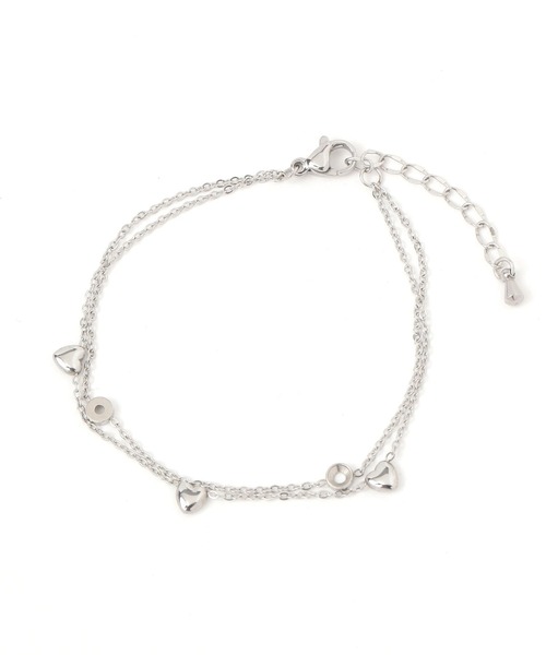 GLOBAL WORK（グローバルワーク）の「ステンレス二連プレスレット/138709（ブレスレット・レディース・ゴールド系1/ゴールド系2/シルバー系3/シルバー系2・ONE SIZE）」の2枚目の写真