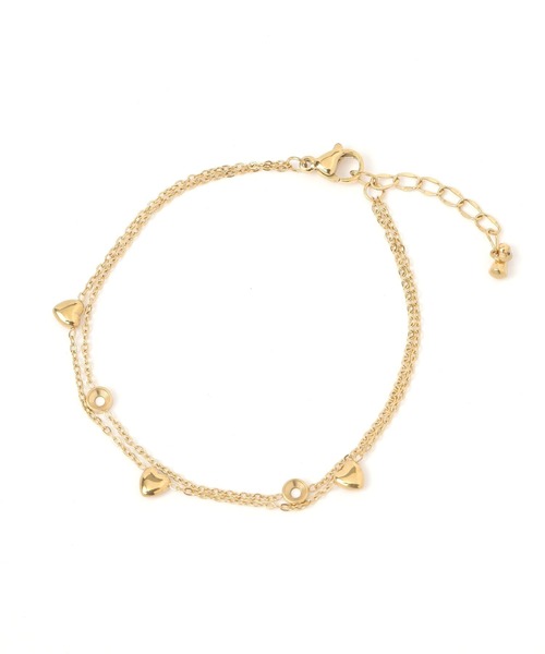 GLOBAL WORK（グローバルワーク）の「ステンレス二連プレスレット/138709（ブレスレット・レディース・ゴールド系1/ゴールド系2/シルバー系3/シルバー系2・ONE SIZE）」の4枚目の写真