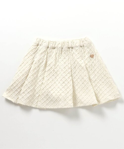 apres les cours（アプレレクール）の「インパンツ付きタックスカート（スカート・キッズ・インディゴブルー/チェック/アイボリー/ブラック・140/130/120/110/100/90/80）」の2枚目の写真