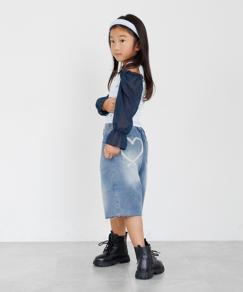 10C REPIPI（ジューシーレピピ）の「【10C REPIPI】カタアキCandyスリーブトップス（Tシャツ/カットソー・キッズ・ブラック/サックスブルー/ホワイト・110cm/130cm/120cm）」の4枚目の写真