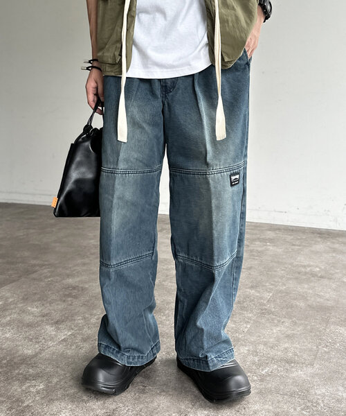 CPCM（シーピーシーエム）の「THRASHERダブルニーパンツ2（その他パンツ・メンズ・グレー/ブルー/ブラック・SMALL/LARGE/MEDIUM）」の3枚目の写真