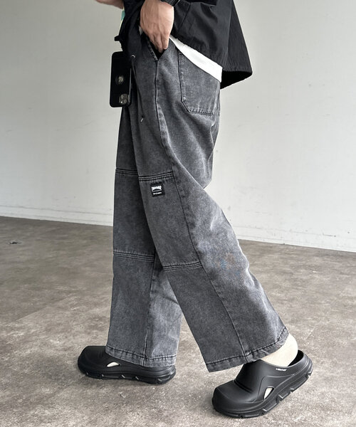CPCM（シーピーシーエム）の「THRASHERダブルニーパンツ2（その他パンツ・メンズ・グレー/ブルー/ブラック・SMALL/LARGE/MEDIUM）」の4枚目の写真