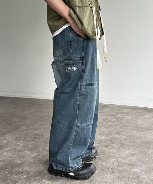 CPCM（シーピーシーエム）の「THRASHERダブルニーパンツ2（その他パンツ・メンズ・グレー/ブルー/ブラック・SMALL/LARGE/MEDIUM）」の21枚目の写真