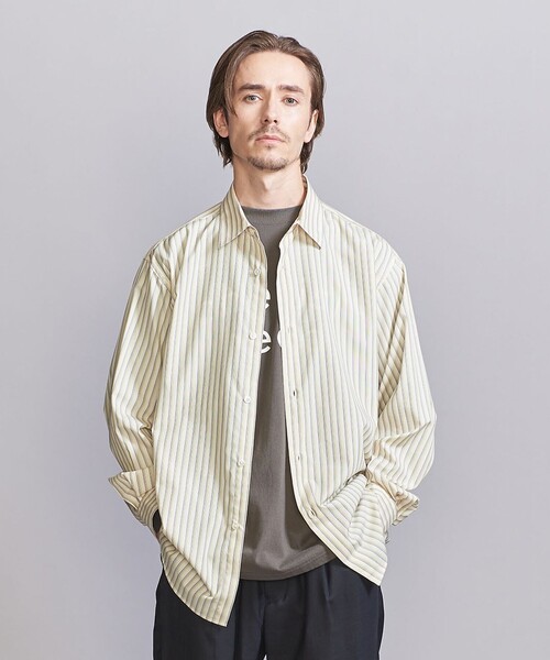 BEAUTY&YOUTH UNITED ARROWS（ビューティーアンドユースユナイテッドアローズ）の「BRWND マルチストライプ レギュラーフォルム シャツ（シャツ/ブラウス・メンズ・モカ/オフホワイト/ナチュラル・S/M/L/XL）」の17枚目の写真