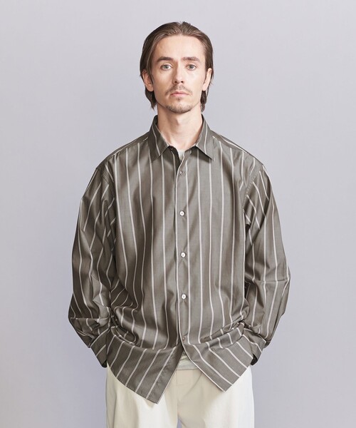 BEAUTY&YOUTH UNITED ARROWS（ビューティーアンドユースユナイテッドアローズ）の「BRWND マルチストライプ レギュラーフォルム シャツ（シャツ/ブラウス・メンズ・モカ/オフホワイト/ナチュラル・S/M/L/XL）」の22枚目の写真