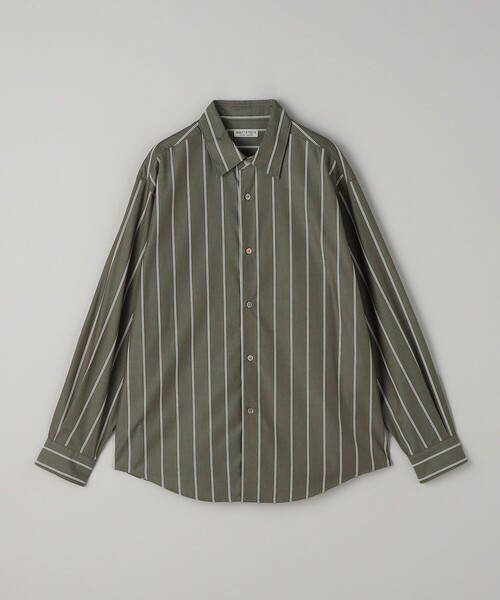 BEAUTY&YOUTH UNITED ARROWS（ビューティーアンドユースユナイテッドアローズ）の「BRWND マルチストライプ レギュラーフォルム シャツ（シャツ/ブラウス・メンズ・モカ/オフホワイト/ナチュラル・S/M/L/XL）」の10枚目の写真