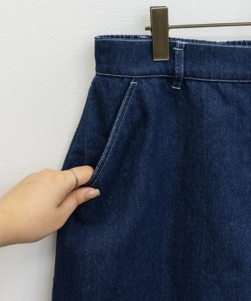 CLETTE（クレット）の「リボンステッチデニムミニスカート（デニムスカート・レディース・ブラック/ネイビー・4L/3L/LL）」の15枚目の写真
