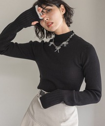 PAGEBOY | バイカラースリーブハイネックニット(ニット/セーター)